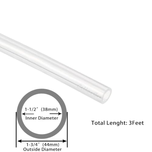 Image of Silicone Tubing Food Grade 1-1 /2 inchID x 1-3 /4 inchOD 3 Feet Length Pure Silicone Hose Tube for Home Brewing, Beer Line, Kegerator, Wine Making