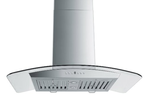 Z Line Gl5I-36 Stainless Steel And Glass Island Mount Range Hood, 36-Inch #TOP1
