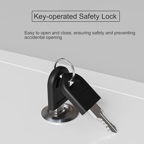 White Metal Access Door with Keys - 35x40cm Outdoor Access Panel for Air Conditioners & Electrical Cables, Versatile Attic Concealed Door Solution (13.7x15.7in)