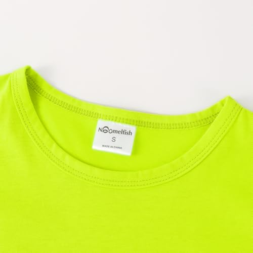 Image of Noomelfish Girls Short Sleeve Crop Tops Kids Summer Dance Cropped T-Shirts (5-14 Years)