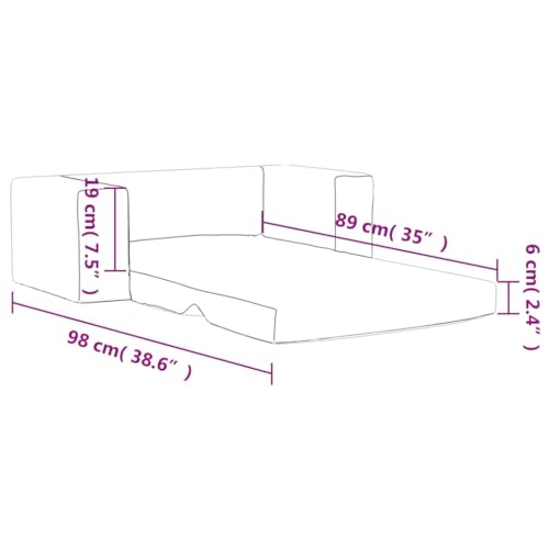 Miniatura 4 de Vidaxl Sofá Cama Para Niños De 2 Plazas Felpa Suave Rosa
