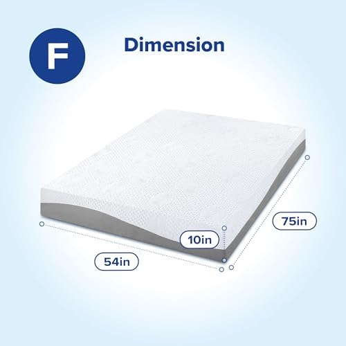 Olee Sleep 10 inch Aquarius Memory Foam Mattress - Full