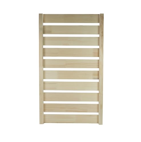Zaunelemente aus Holz Gartenzaun Beetumrandung Lattenzaun Vorgartenzaun 2er-Set L187 cm x H50 cm natur