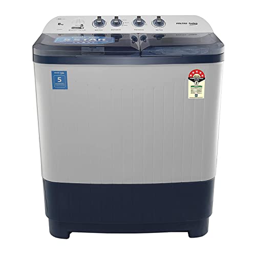 Image of Voltas Beko 8.5 kg Semi-Automatic Top Loading Washing Machine, 2 Casette Filter (WTT85DBLT, Sky Blue)