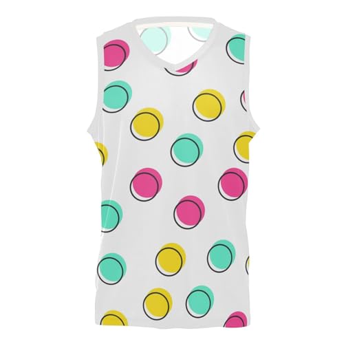 TSENQUE Cute Colorful Polka Dot Basketball Jerseys Sports Jersey Shirts XS-3XL Team Uniforms for Sports