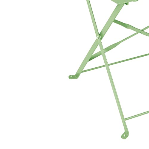 Sillas plegables de acero estilo pavimento verde claro resistentes para bodas y banquetes 5