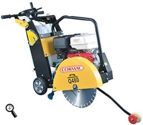 CORMAC CQ480 walk behind floor saw max 20" blade 13Hp gasoline engine and water tank INCLUDES 1 x 20" CONCRETE BLADE