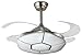 BEL AIR HOME - Ventilador de Techo Serie PLUTON Motor DC con Aspas Desplegables con Luz Led 36W (3000K, 4000K, 6500K) Con Mando a Distancia Incluido (NIQUEL)