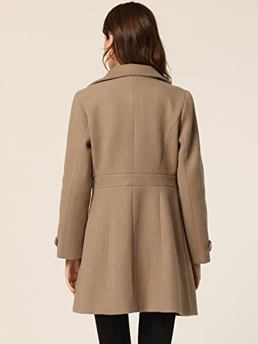 Image of Allegra K Women's Winter Classic Overcoat with Pockets Single Breasted Coat | Soft pea coat, Fully lined outerwear, Trendy, Fall office peacoat, Warm casual holiday everyday wear,