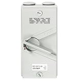 NeNchengLi Enclosed Motor Disconnect Switch 3 Pole Disconnect Switch Safety Isolation Switch 20A 440V IP65 Waterproof 3 Phase Disconnect Switch