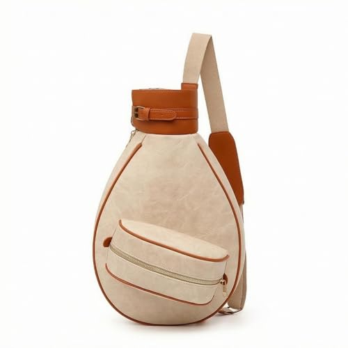 Bolsa lágrima acolchada tipo raquetero con cómodo bolso de hombro y ribete en contraste