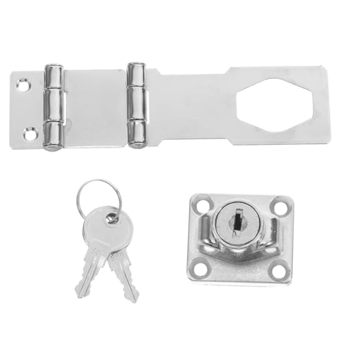 NUOBESTY 1 Juego cerradura de la puerta del gabinete cerraduras de gabinete con llaves cerrojo de bloqueo cerradura de alta seguridad cerradura de puerta cerrojos con llave pestillo Silver