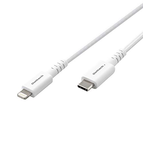 オウルテック  超タフ Type-C to ライトニングケーブル Apple認証 Power Delivery 対応 iPhone/iPad/iPod 各種対応 0.5m 50cm ホワイト OWL-CBKLTC5-WH
