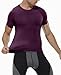 SPVISE Men's Compression Shirt Short Sleeve Workout Gym T-Shirt Running Sports Base Layer Top Athletic Undershirts Cool Dry Wine Red