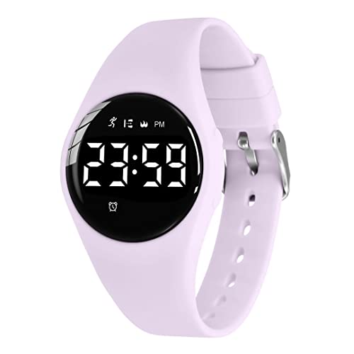 aswan watch Digitaluhr Kinder Mädchen mit Schrittzähler,Wecker,Stoppuhr, Licht,Datum-Sport Armbanduhr ohne App und Handy mit Silikonarmband