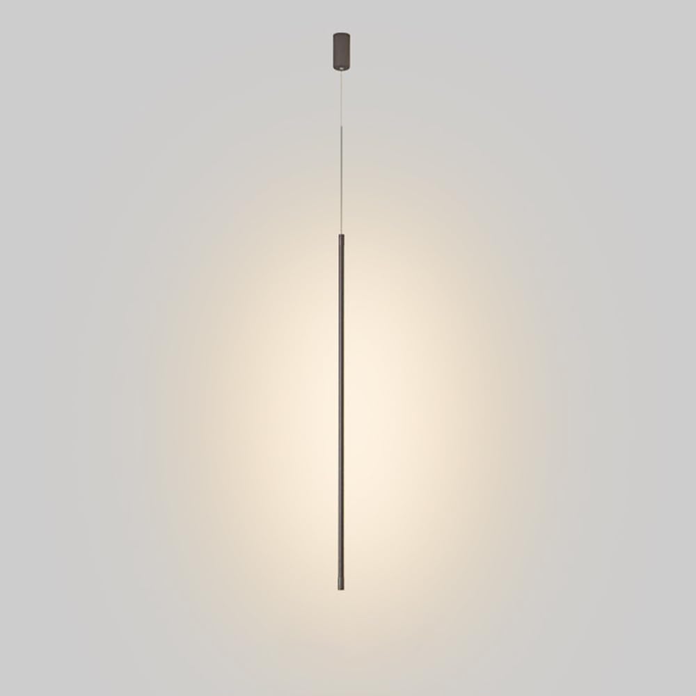Mjsdjof Linear Flute Pendant Lights, Black Metal Long Tube Chandeliers with White Silicone Lampshade, Ultra-thin LED Pendant Lamp, Minimalist Strip Bedside Hanging Light Fixtures 4000K