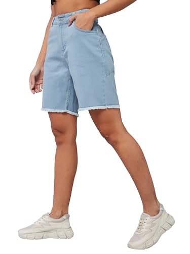 Image of Dolce Crudo Women's High Rise Denim Shorts - Relaxed Fit