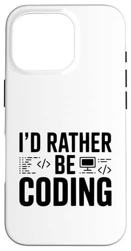 I'd Rather Be Coding Funny Programmer ���[���A �X�}�z�P�[�X iPhone 16 Pro �p