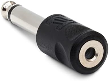 Hosa GPM179 Adaptor 3.5 MM TRS to 1/4 in TS Black