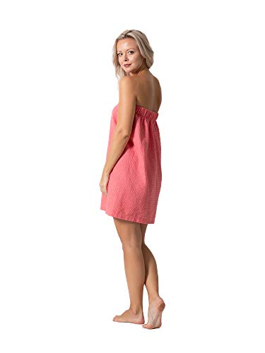 Image of Turkish Linen Women's Waffle Spa Body Wrap with Adjustable Closure