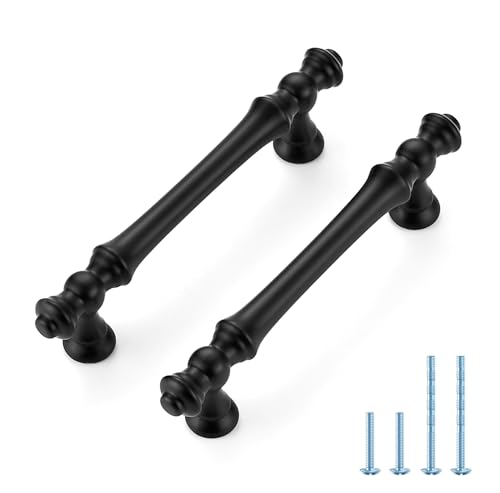 JOY DECOR Matte Black Cabinet Handles, Drawer Pulls, 3-3/4 Inch, 10 Pack