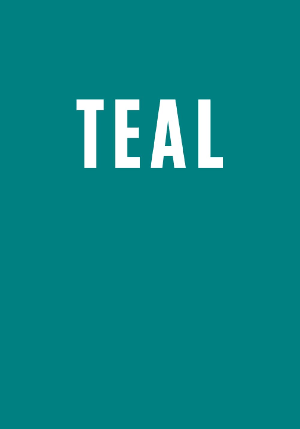 Teal: A decorative book for coffee tables, bookshelves and interior design styling: Stack color decor books to add design to any room. Colorful decorative book ideal for your own home or as a gift.