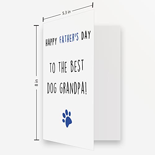 Ojsensai Awesome Father’s Day Card For Dog Granddad, Sweet Fathers Day Gift From Dog, Good Father’s Day Gift Idea For Grandfather, The Dog Best Dog Grandpa Ever Card #TOP1