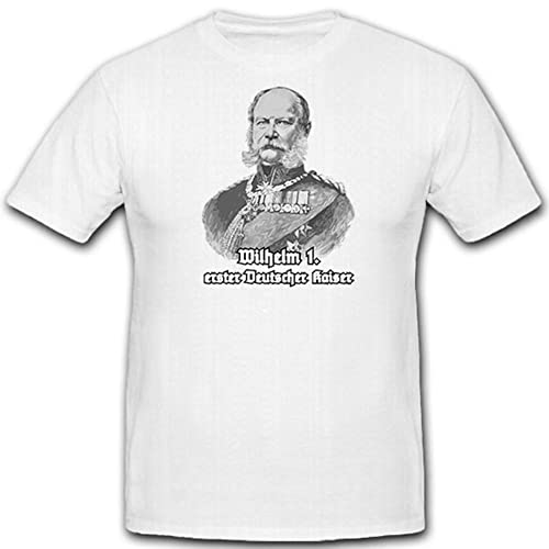 T-shirt Wilhelm I de Preussen en blanc taille 4XL