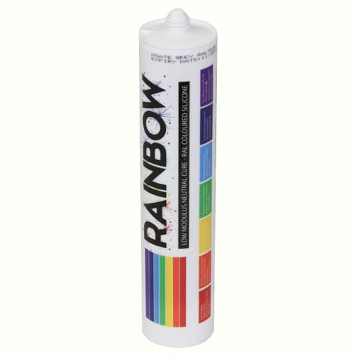 Rainbow RAL 1003 Silicone Sealant Signal Yellow | 300ml | Durable & Anti-Mould | For Kitchen, Bathroom, Showers & Other Sanitary Areas