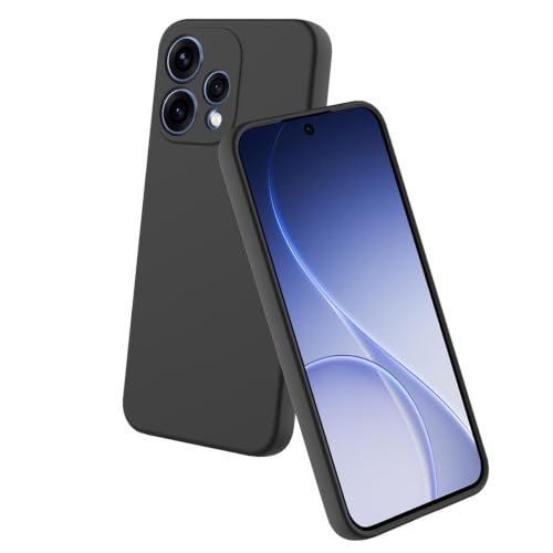 Image of Back Cover Compatible with Oppo Reno15 5G | Full Camera Protection | Premium Liquid Silicon Case | Flexible Bumper Case for Oppo Reno15 5G (Black)