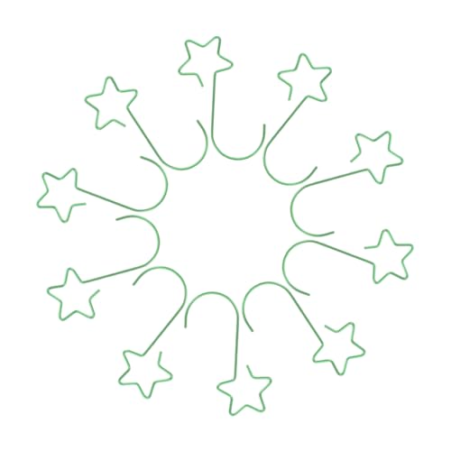MUCKLILY 5Bags Star Shaped Ornament Hooks Decorative Hangers for Christmas Tree Holiday Decor Elegant Design for Hanging Baubles Present Bags and More