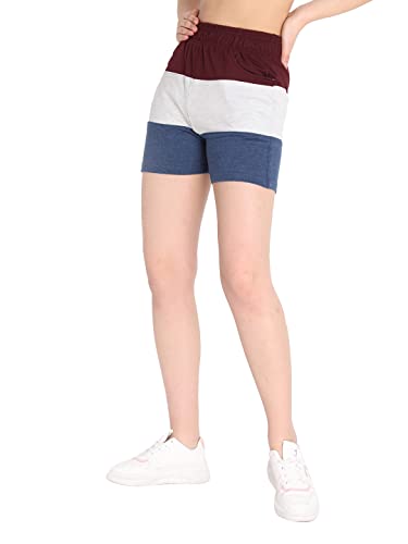 Image of CHKOKKO Women's Regular Cotton Regular Fit Plain Shorts for Women
