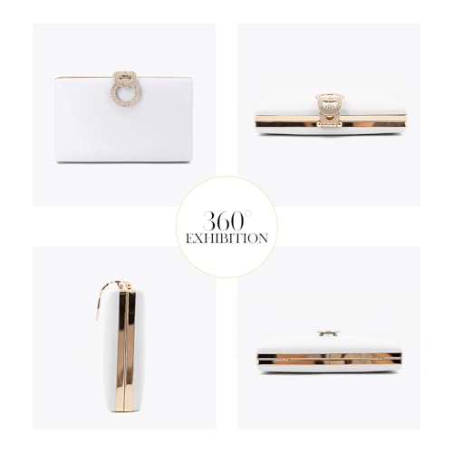 Image of Clutch Purse for Women, Evening Bag with Removable Chain Strap Elegant Handbag for Wedding /Prom /Cocktail /Party