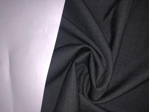 Tissu laine bleu marine de 147,3 cm de large pour couture de veste d'hiver