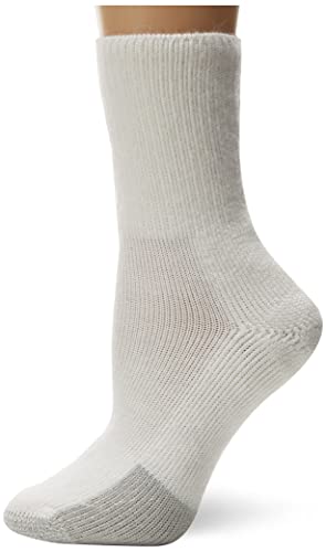 Thorlos womens Tc Max Cushion Cuff tennis socks, White, Medium US, White, M