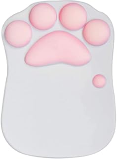 elec Space Cat Mouse Pad with Wrist Support, Portable Ergonomic Anti-Slip Gaming Mouse Mat Cartoon Cute Cats Soft Silicone Gel Rests Wrist Cushion Rest Micemat Comfort Mousepats (10.6×8.0)