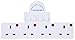 Price comparison product image Pro-Elec 13 A 4 Way Switched Adaptor with Surge Protection - White