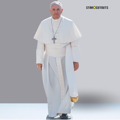 Star Cut Outs Lebensgroße Kartonausschnitt von Papst Franziskus, Mehrfarbig