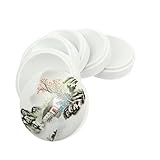 Operitacx Palette Céramique à 5 Couches Ronde pour Aquarelle Et Gouache, Couleurs Élégantes, Surface Polie Adaptée Aux Artistes, Rangement Pratique pour Peinture, Usage Artistique Et Créatif