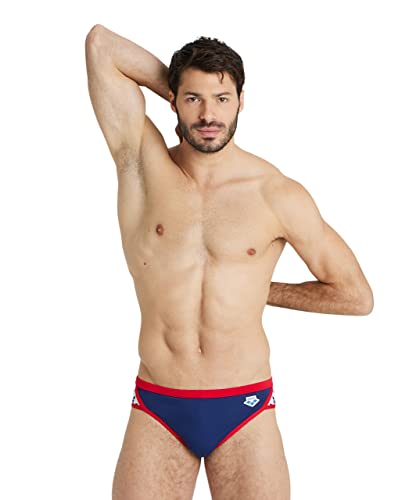 Image of ARENA Men's Icons Solid Swim Briefs Professional Training Swimsuit Sports Trunk