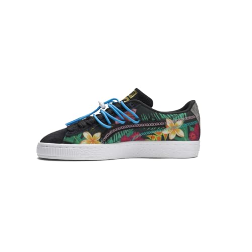 PUMA Kids Boys Suede Papered Floral Slip On Sneakers Shoes Casual - Black, Multi3