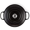 Le Creuset Signature Cast Iron Round Casserole, 30 cm - Matte Black Licorice