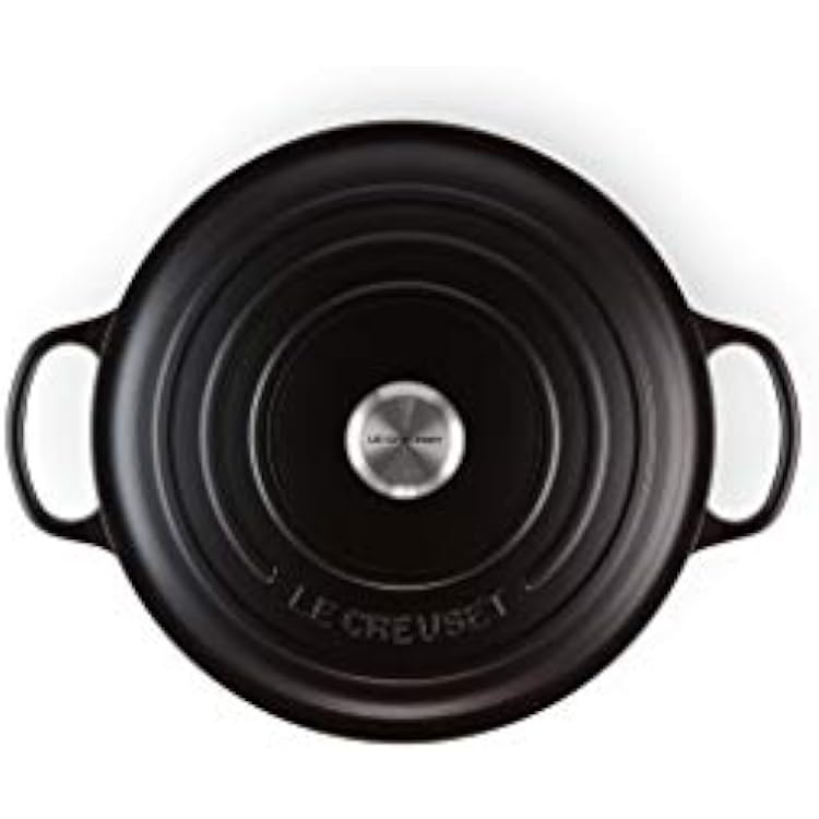 Le Creuset Signature Cast Iron Round Casserole, 30 cm - Matte Black Licorice