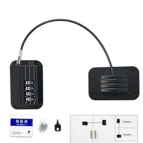 Cerradura de refrigerador | Cerraduras de gabinete de congelador para seguridad infantil - Accesorios de seguridad adhesivos resistentes para cajones de escritorio, muebles, puertas correderas