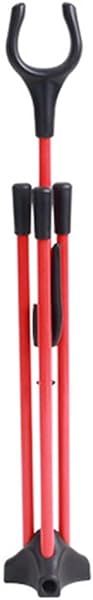 Soporte de arco plegable para trípode portátil para caza recurva de arco largo, estaca ligera de fibra de vidrio con base estable, fácil montaje (plateado) - 2