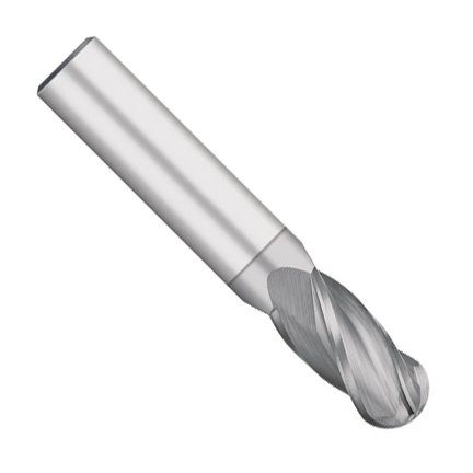 Kodiak Cutting Tools KODIAK164987 USA Made Solid Carbide End Mill, TiCN Coated, 4 Flute, 7/16" Diameter, 7/16" Shank, 1" Length of Cut, 2-3/4" Overall Length