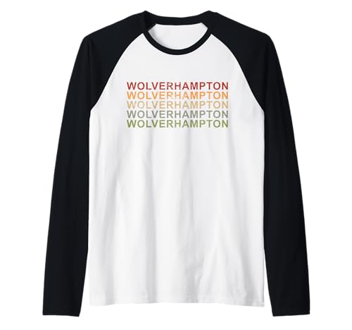 Retro Wolverhampton England UK, English Pride, Wolverhampton Raglan Baseball Tee