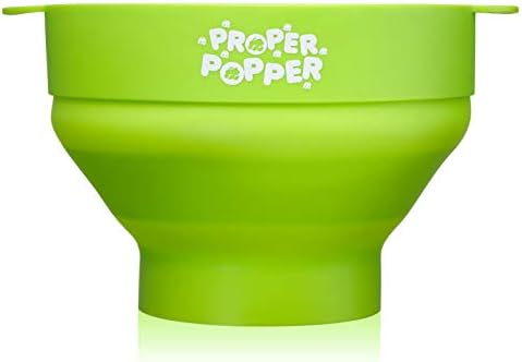 The Original Proper Popper Microwave Popcorn Popper, Silicone Popcorn Maker, Collapsible Bowl BPA Free & Dishwasher Safe - (Green) - 2