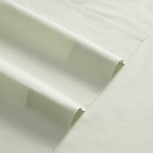 Image of Laura Ashley - Cotton Percale Twin Sheet Set with Pillowcase, Deep Pocket