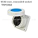 1pcs 63A Industrial and Socket 3-4-5 Core Waterproof Connector Concealed and Surface Mounted Adapter(Typ673,1 PCS)